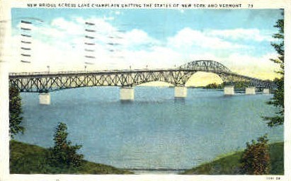 New Bridge - Burlington, Vermont VT Postcard
