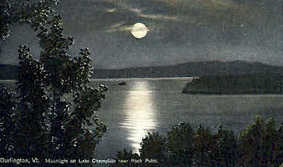 Lake Champlain - Burlington, Vermont VT Postcard