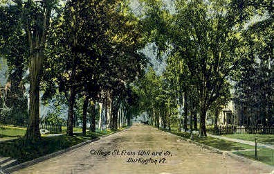 College Street - Burlington, Vermont VT Postcard