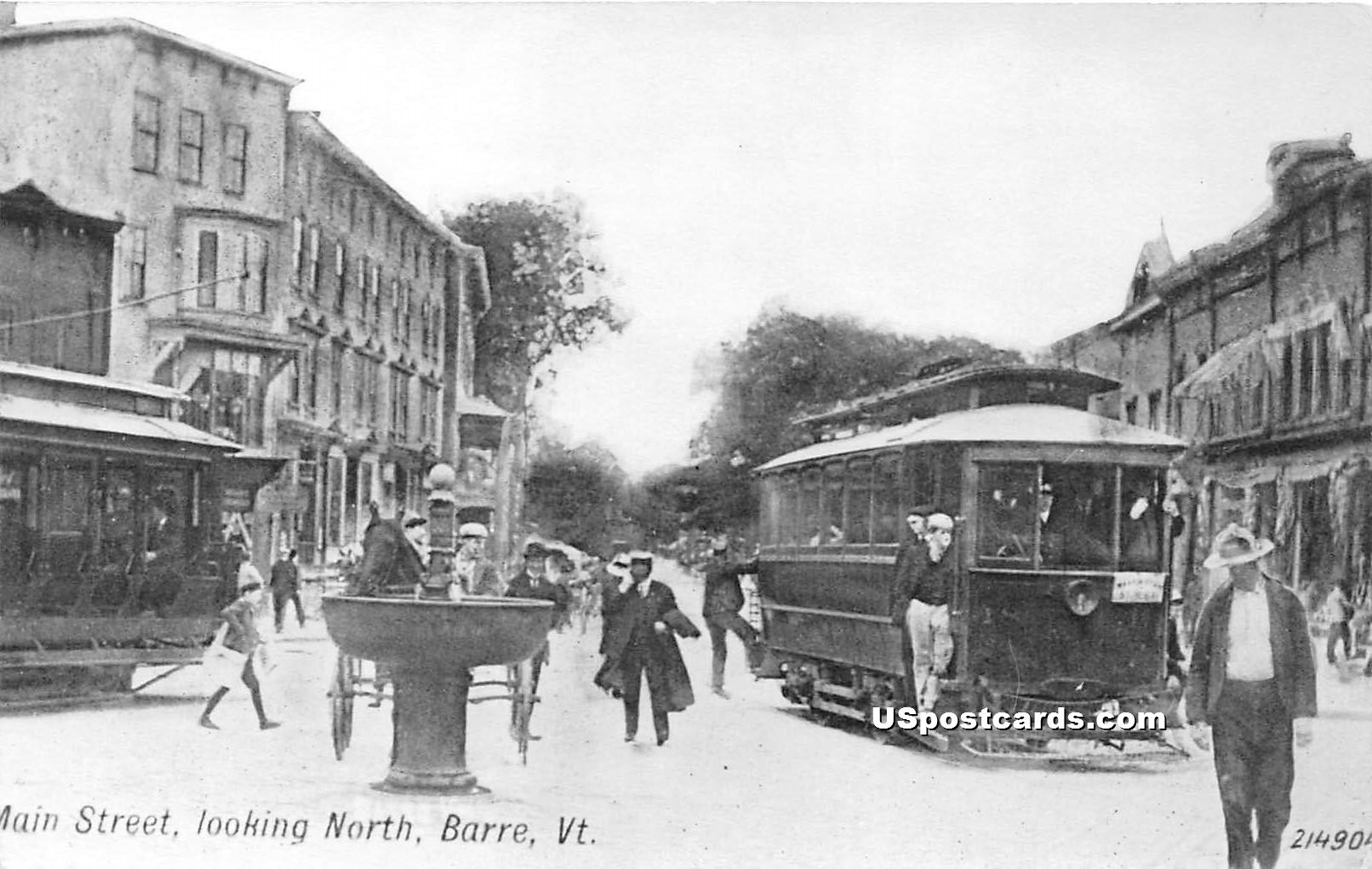 Main Street - Barre, Vermont VT Postcard
