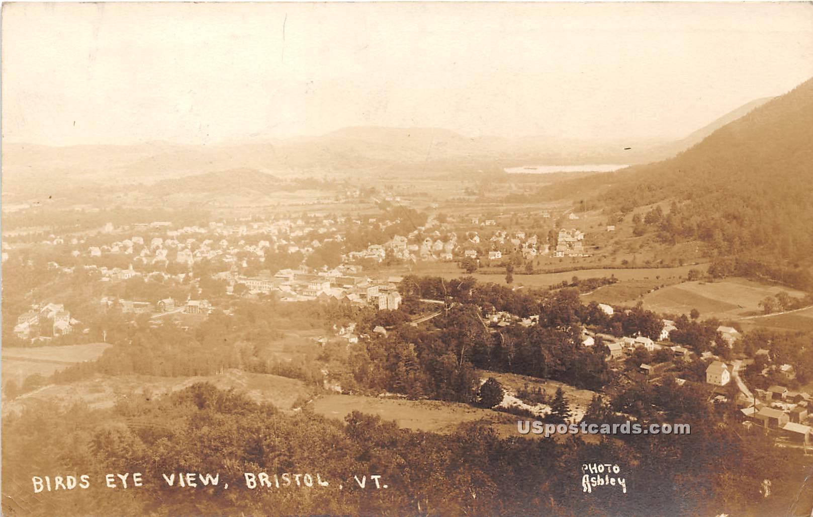 Birdseye View - Bristol, Vermont VT Postcard