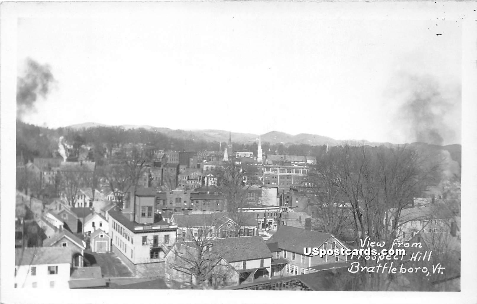 Prospect Hill - Brattleboro, Vermont VT Postcard