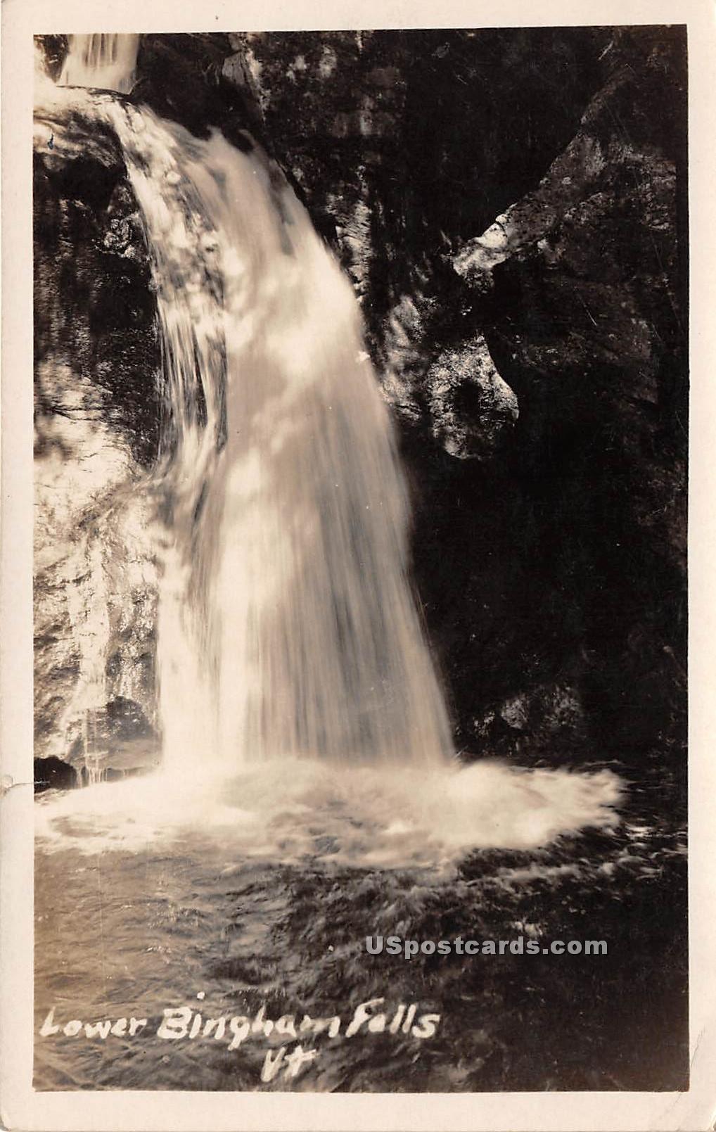 Lower Bingham Falls - Vermont VT Postcard