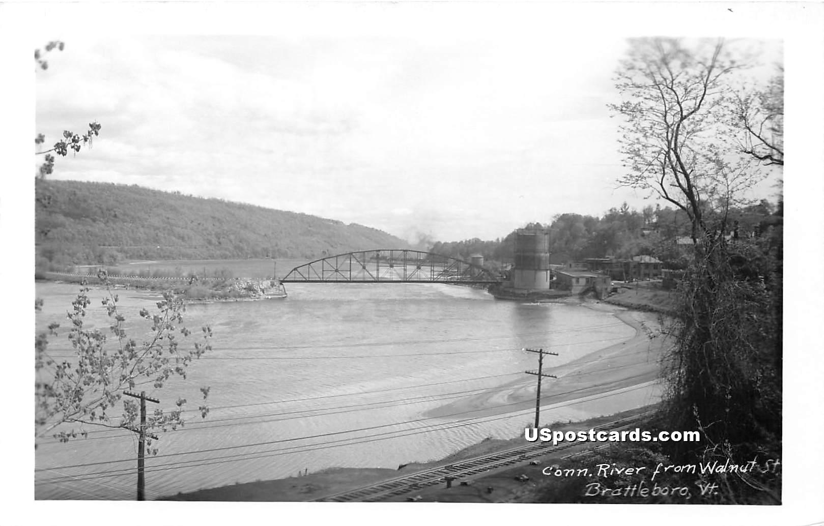 Connecticut River - Brattleboro, Vermont VT Postcard