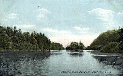 Conn River - Chase Island, Vermont VT Postcard