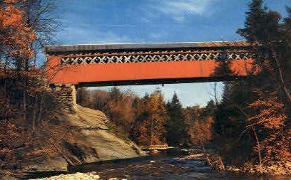 Covered Chiselville Bridge - Vermont VT Postcard