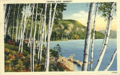 Crystal Lake - Vermont VT Postcard