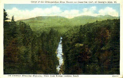 Ottauquechee River - Deweys Mills, Vermont VT Postcard
