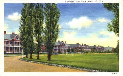 Barracks - Fort Ethan Allen, Vermont VT Postcard