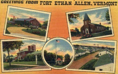 Barracks - Fort Ethan Allen, Vermont VT Postcard