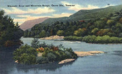 Winooski River - Green Mountains, Vermont VT Postcard