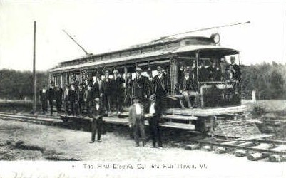 Reporduction - First Electric Car - Fair Haven, Vermont VT Postcard