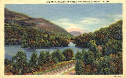 Emerald Lake - Green Mountains, Vermont VT Postcard