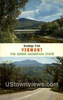 Green Mountains, Vermont      ;     Green Mountains, VT Postcard