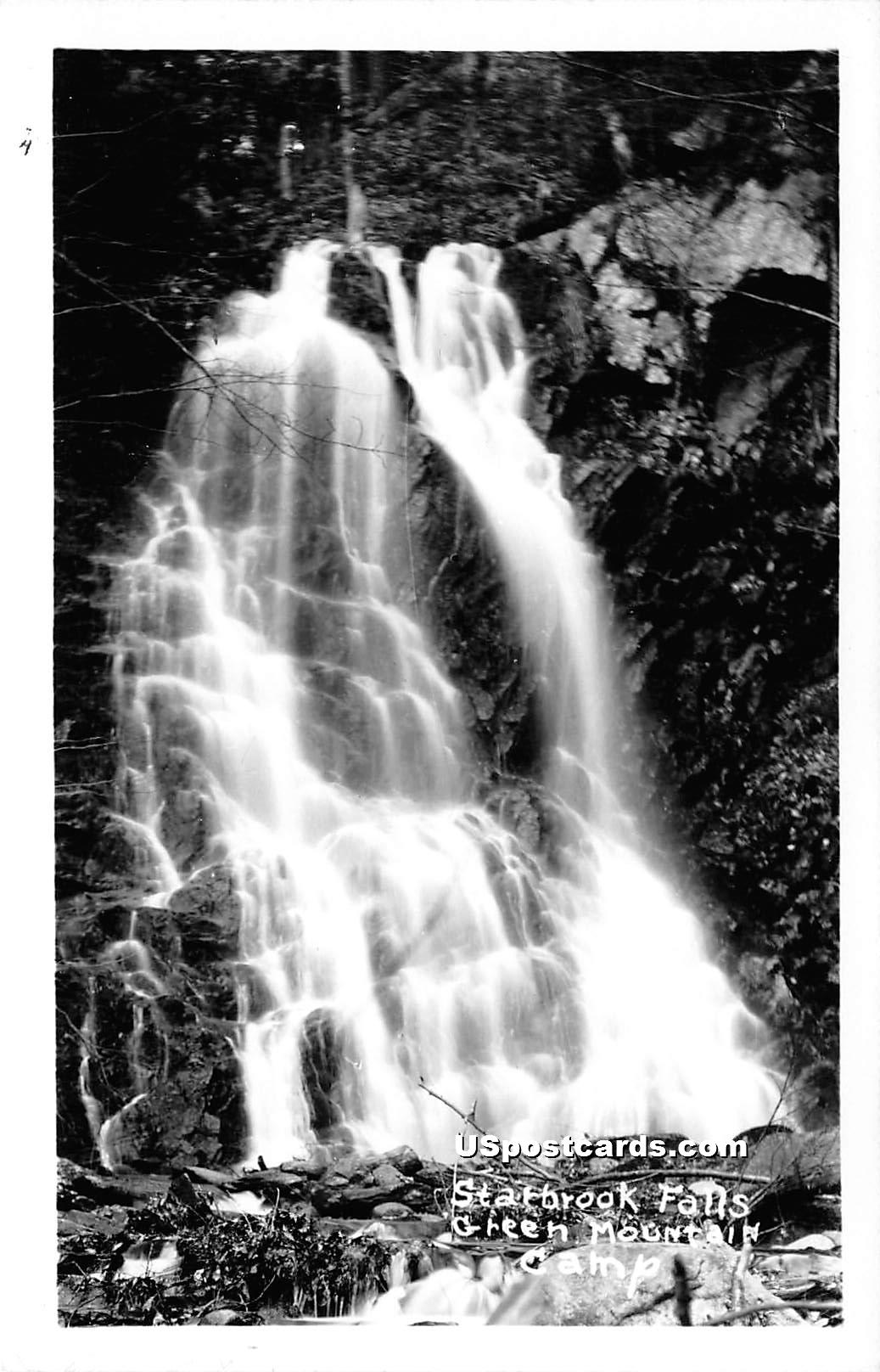 Statbrook Falls - Green Mountain Camp, Vermont VT Postcard