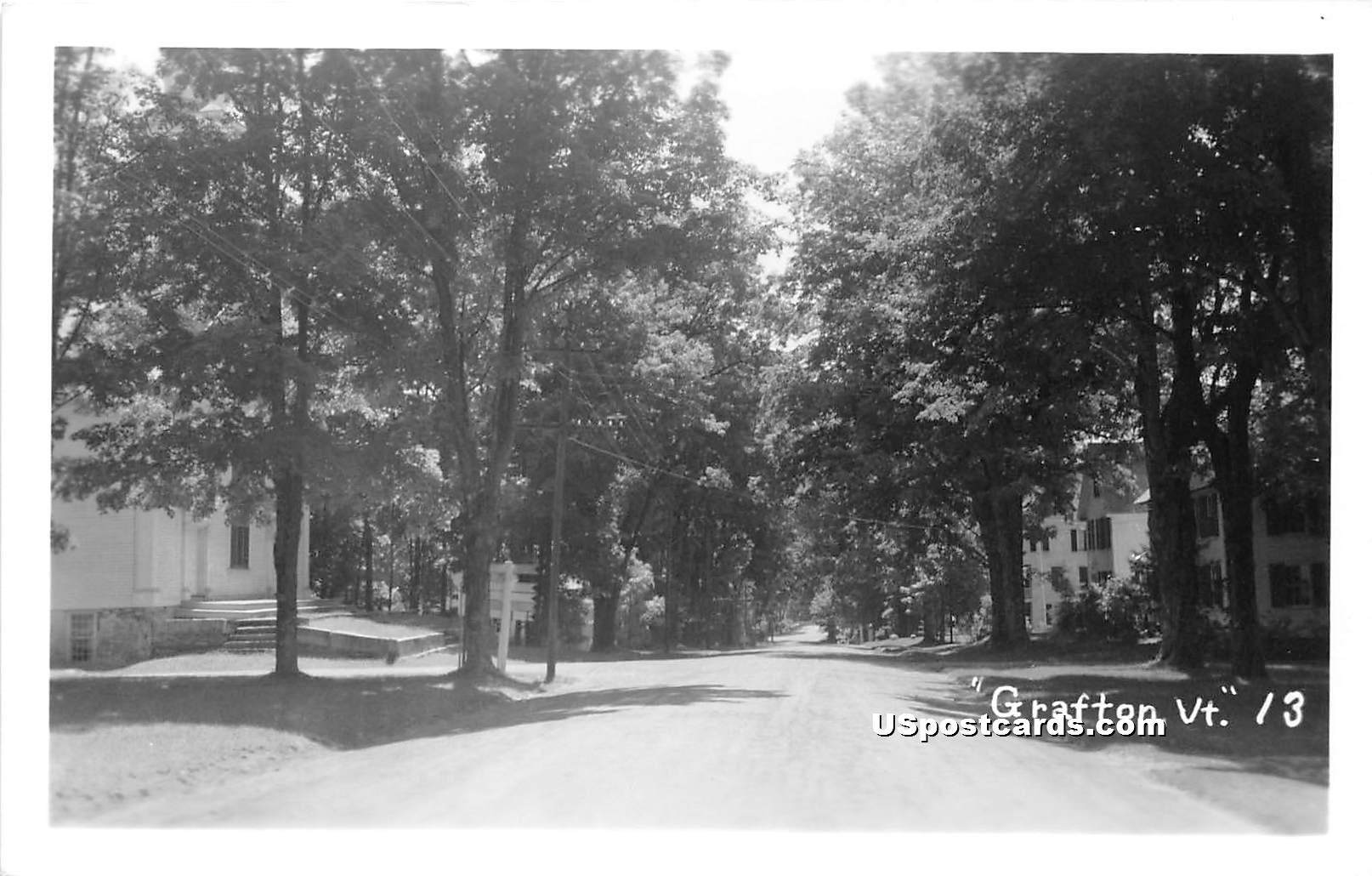 Street Scene - Grafton, Vermont VT Postcard