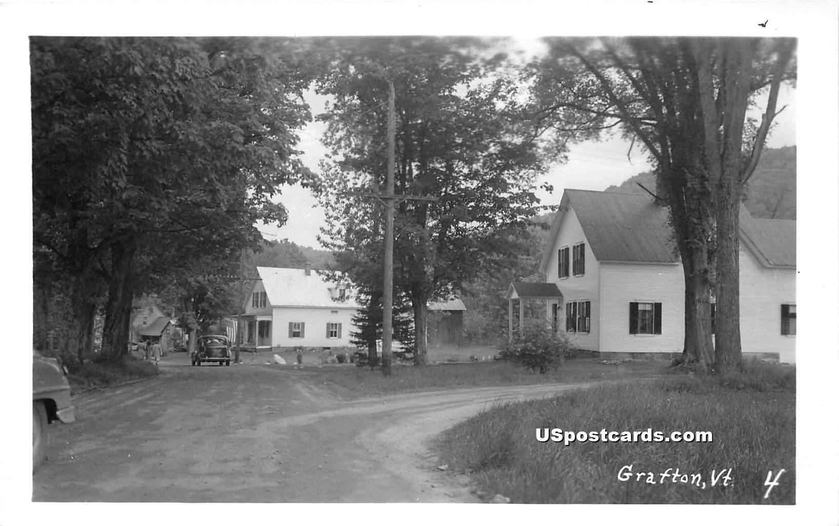 Street Scene - Grafton, Vermont VT Postcard