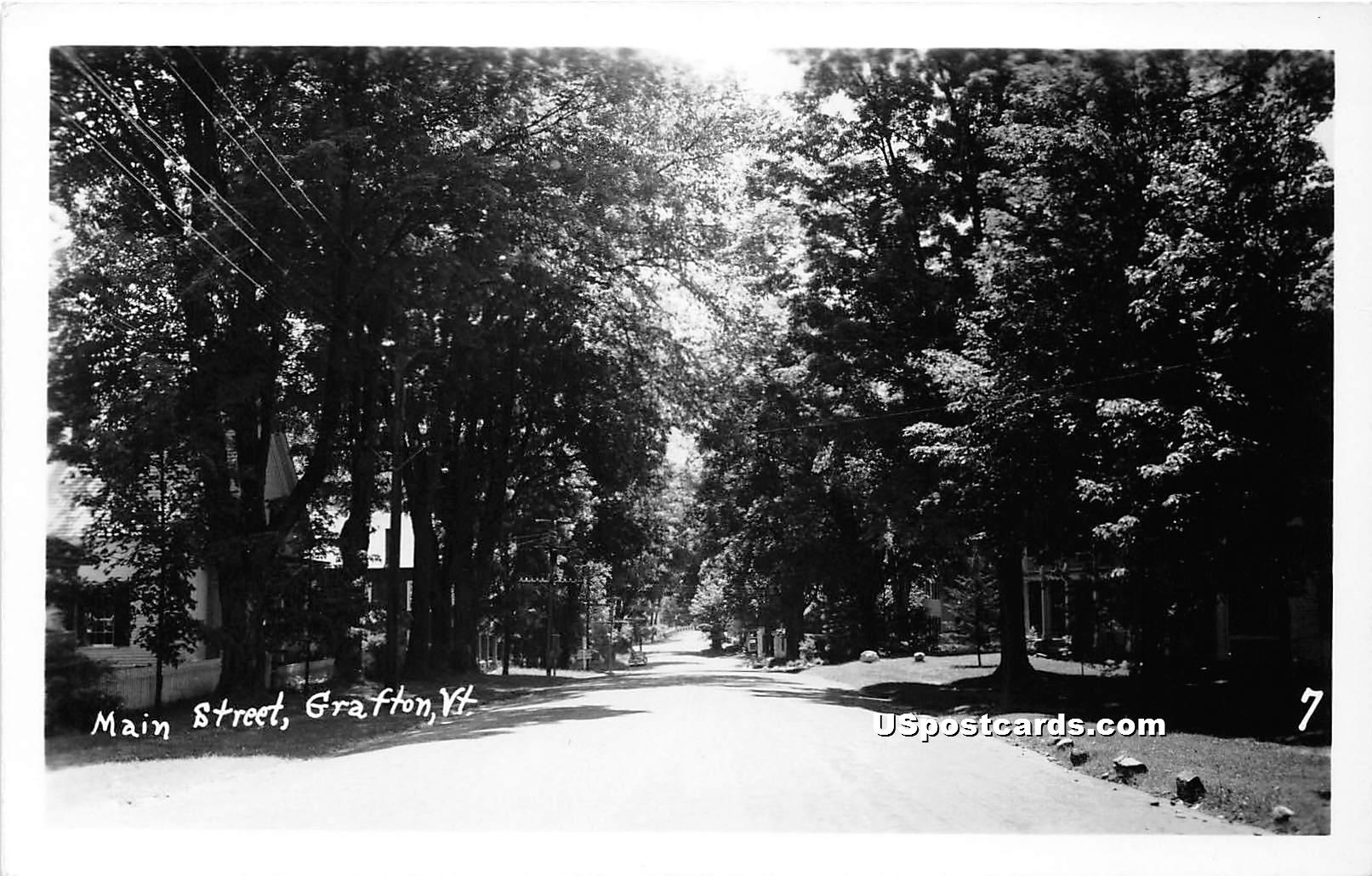 Main Street - Grafton, Vermont VT Postcard