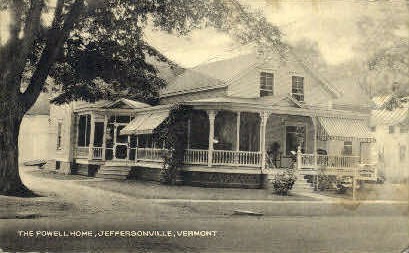 The Powell Home - Jeffersonville, Vermont VT Postcard