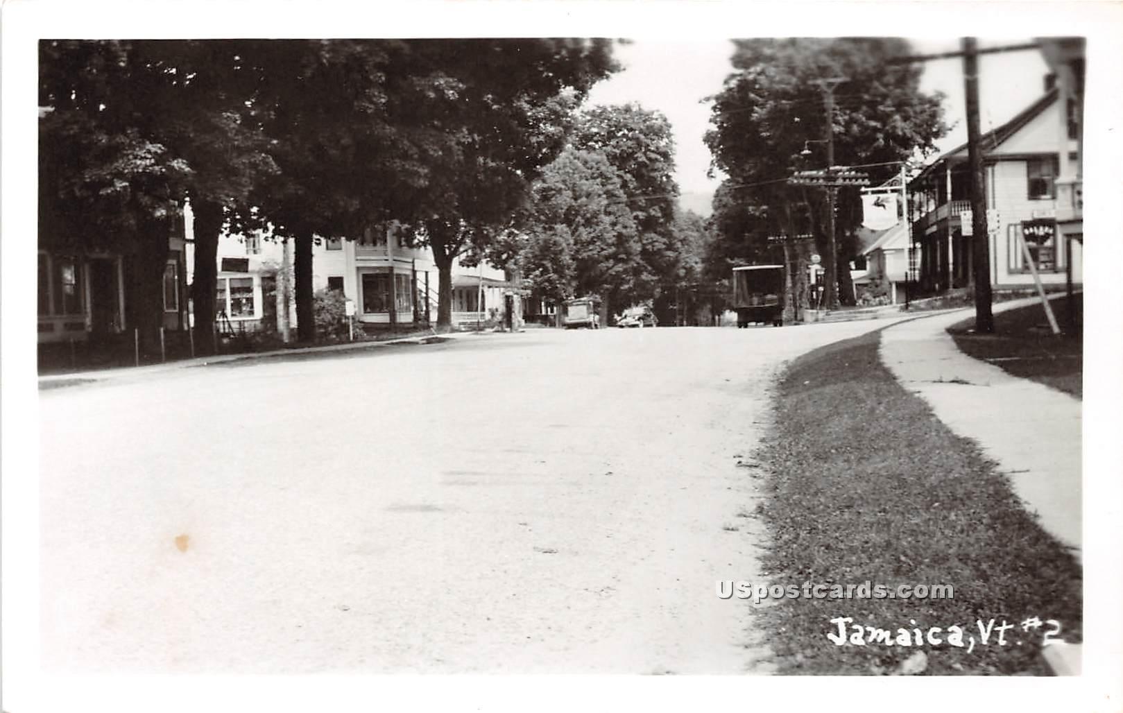 Street Scene - Jamaica, Vermont VT Postcard