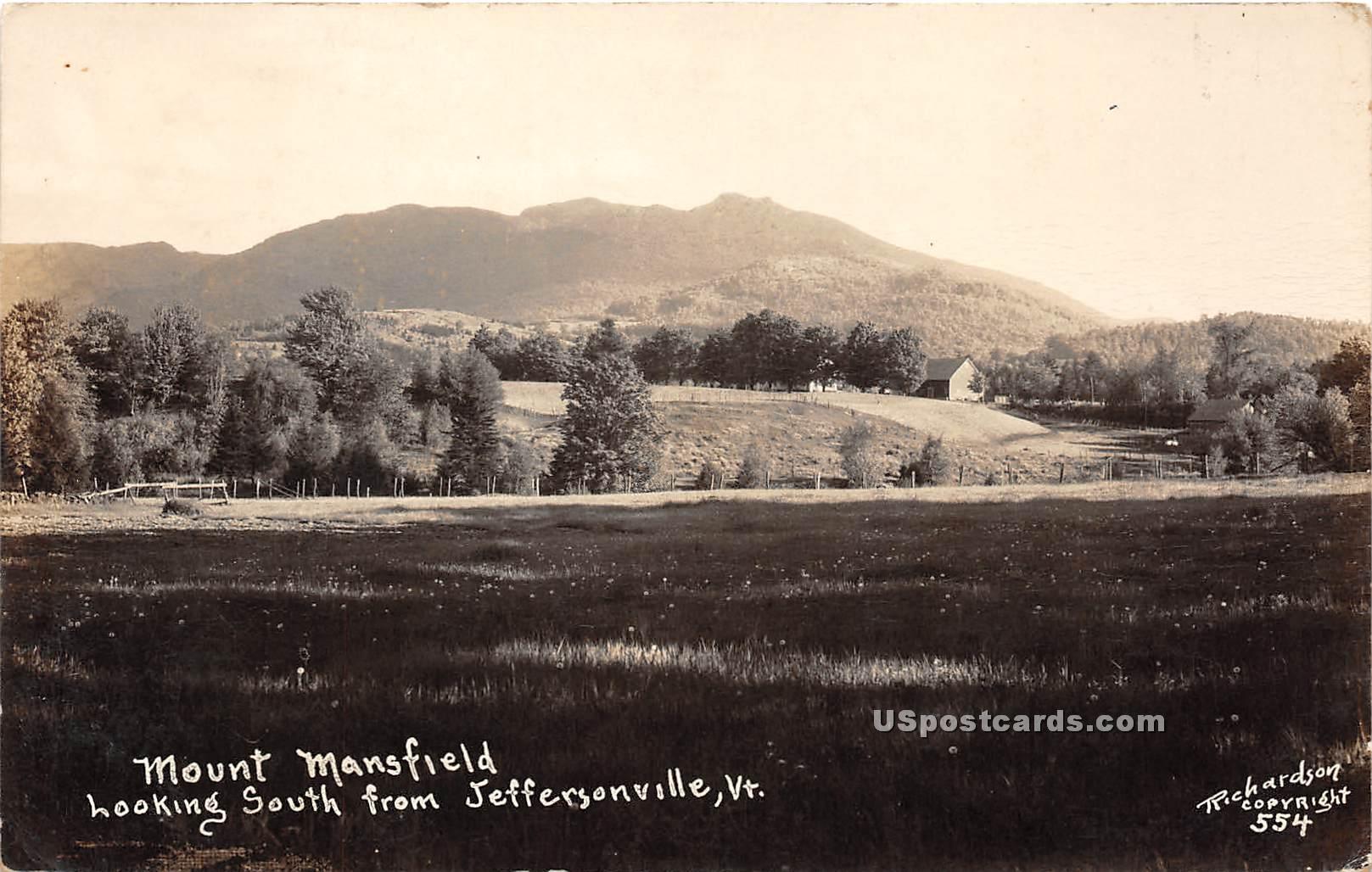 Mount Mansfield - Jeffersonville, Vermont VT Postcard