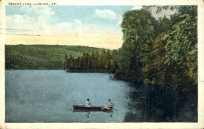Rescue Lake - Ludlow, Vermont VT Postcard
