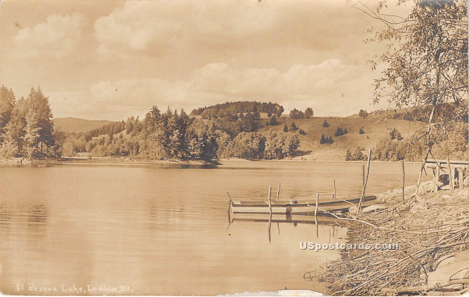 Reseve Lake - Ludlow, Vermont VT Postcard