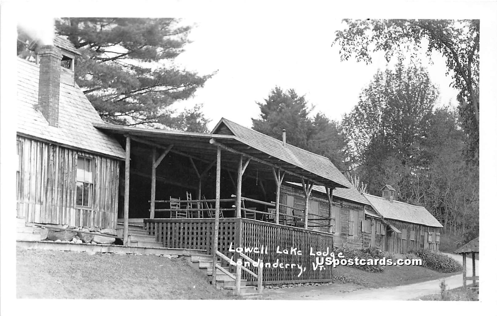 Lowell Lake Lodge - Londonderry, Vermont VT Postcard