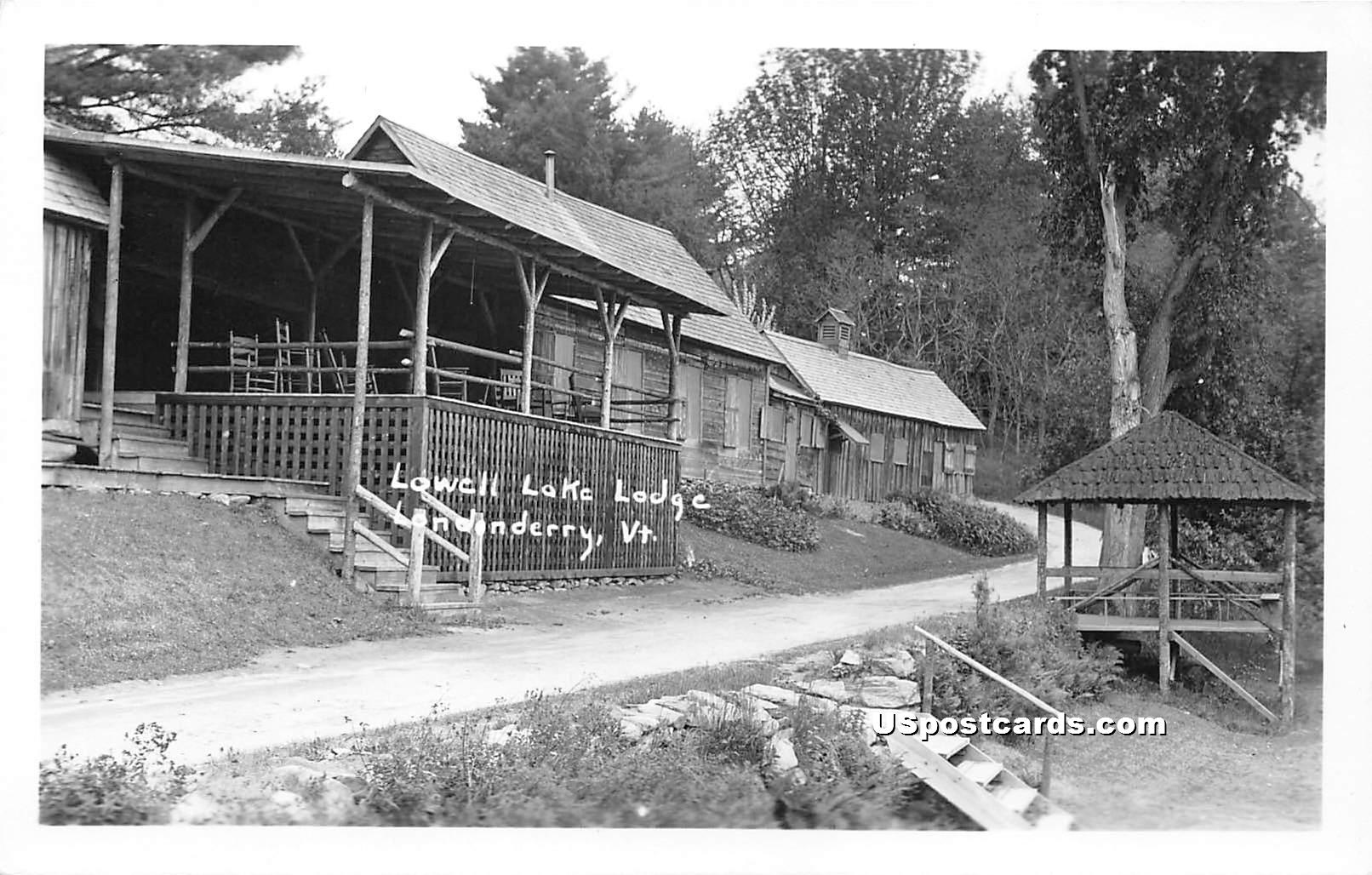Lowell Lake Lodge - Londonderry, Vermont VT Postcard