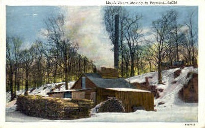Maple Sugar - Misc, Vermont VT Postcard