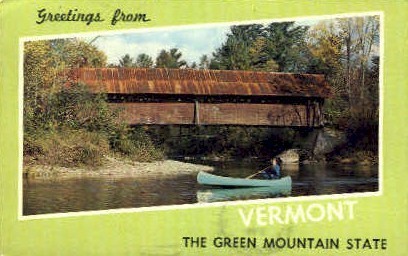 Covered Bridge - Misc, Vermont VT Postcard