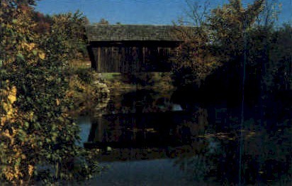 Martin Bridge - Marshfield, Vermont VT Postcard