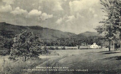 Smugglers Notch - Mount Mansfield, Vermont VT Postcard