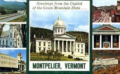 State Capitol - Montpelier, Vermont VT Postcard