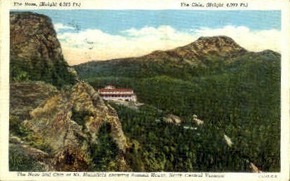 The Nose and Chin - Mount Mansfield, Vermont VT Postcard