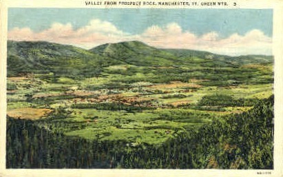 Prospect Rock - Manchester, Vermont VT Postcard
