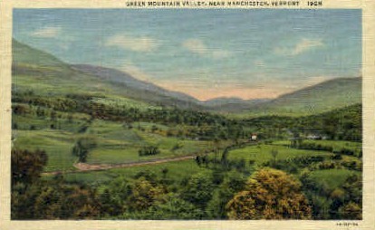 Green Mountain Valley - Manchester, Vermont VT Postcard