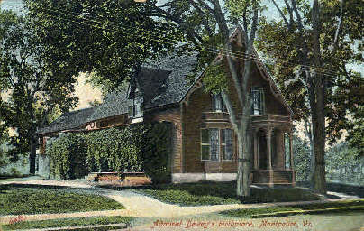 Admiral Dewey Birthplace - Montpelier, Vermont VT Postcard