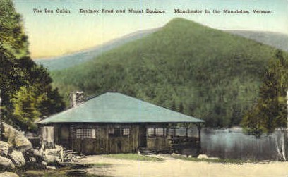 Log Cabin - Manchester, Vermont VT Postcard