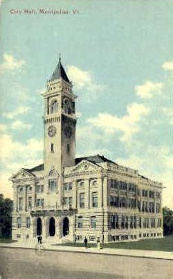 City Hall - Montpelier, Vermont VT Postcard