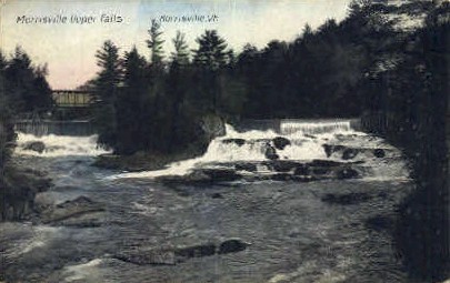 Morrisville Upper Falls - Vermont VT Postcard