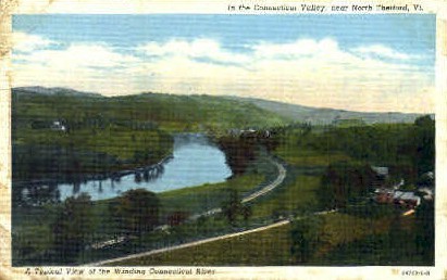 Connecticut River   - Thetford, Vermont VT Postcard