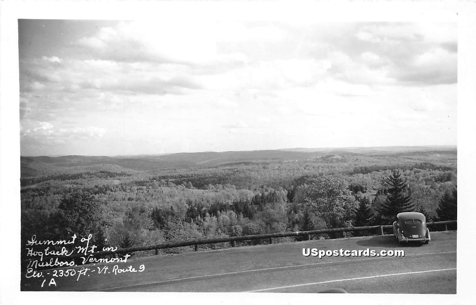Summit of Hogback Mountain - Marlboro, Vermont VT Postcard