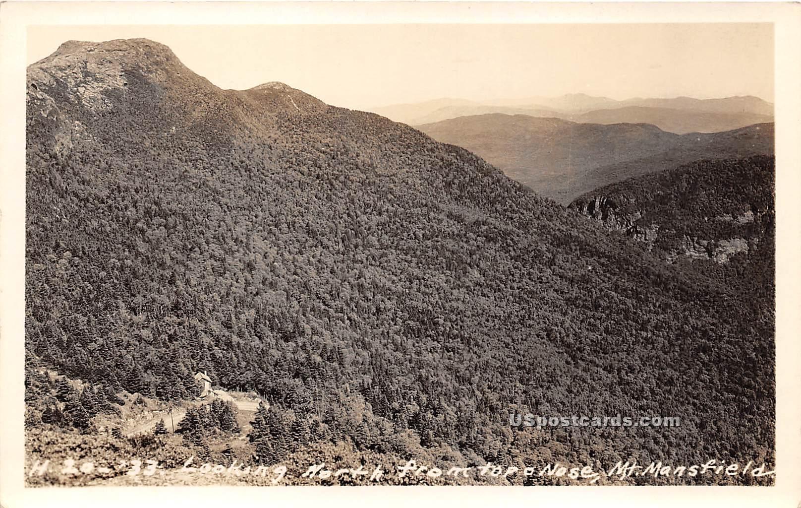 Looking North, Top o Nose - Mount Mansfield, Vermont VT Postcard
