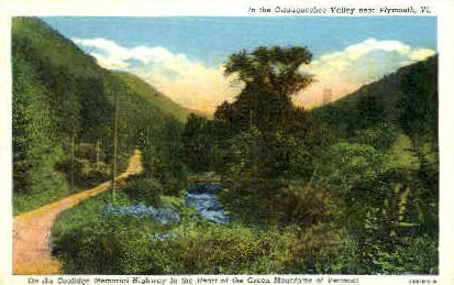 Ottauquechee Valley - Plymouth, Vermont VT Postcard