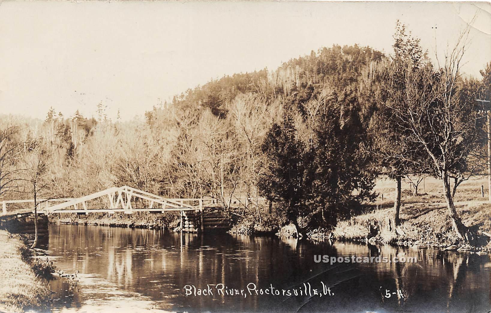 Black River - Proctor, Vermont VT Postcard