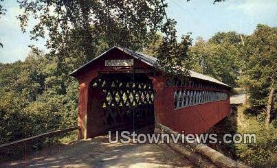 Old Covered Chiselville Bridge - East Arlington, Vermont VT Postcard