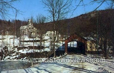 Green River, Old Covered Bridge - Guilford, Vermont VT Postcard