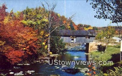 Old Covered Bridge - Johnson, Vermont VT Postcard