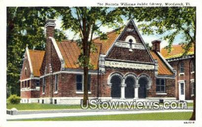 Norman Williams Public Library - Woodstock, Vermont VT Postcard
